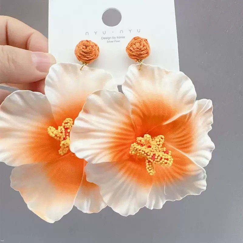 Hibiscus Flower Earring