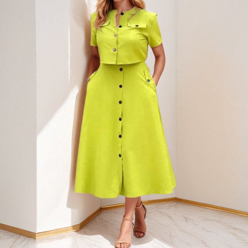 High Neck Elegant Dress