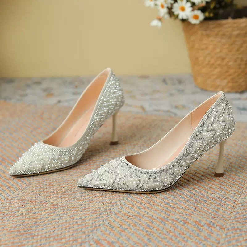 Rhinestone Pearl Shoes