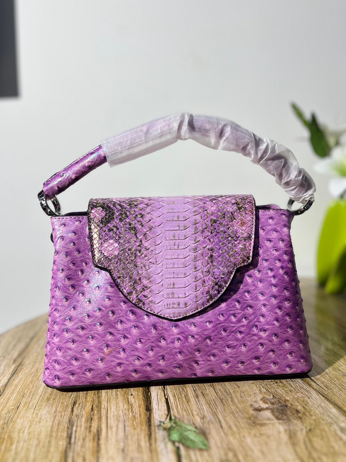 Colorful Snake Pattern Bag - Big
