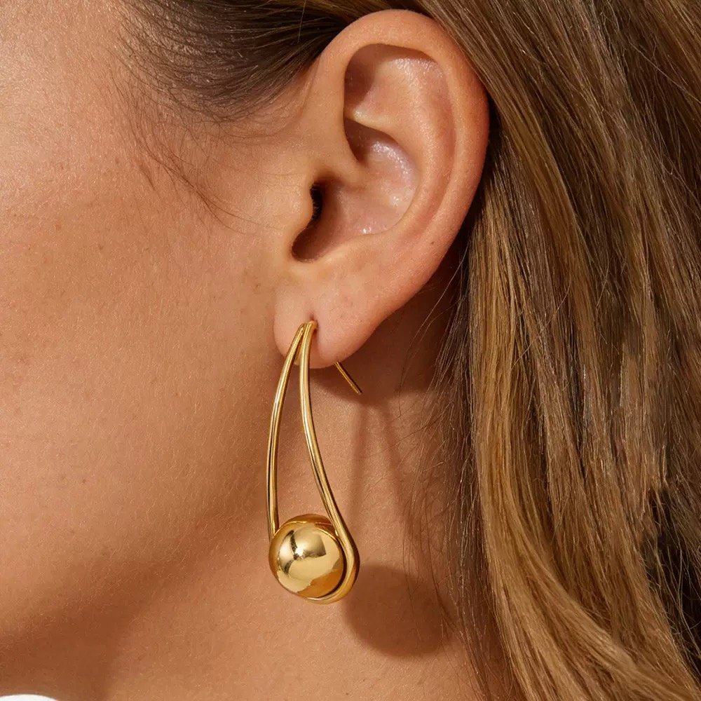 Geometric Open Hoop Earrings