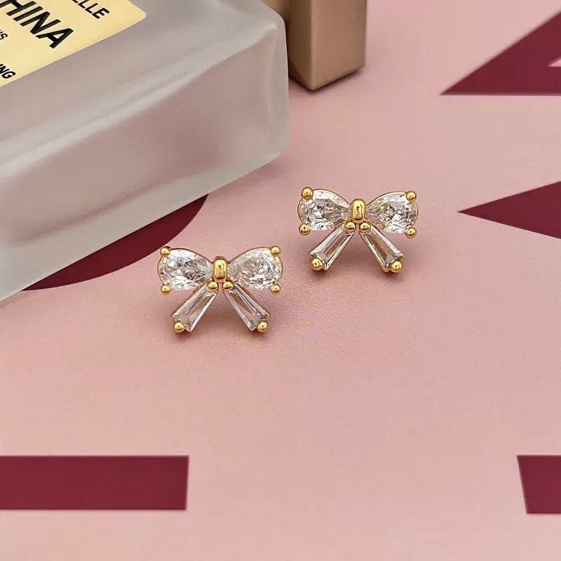 Crystal Bow Earring